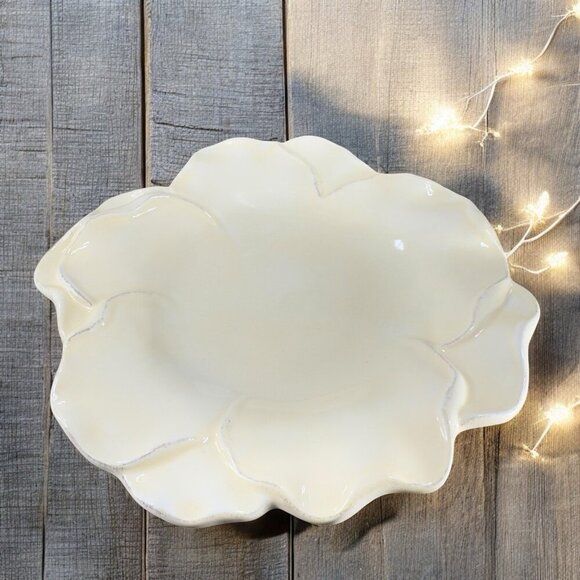 Roscher Flower Antique Butter Yellow Dish Plate 9inch Flower Shape Plate Set 3 - Picture 3 of 15